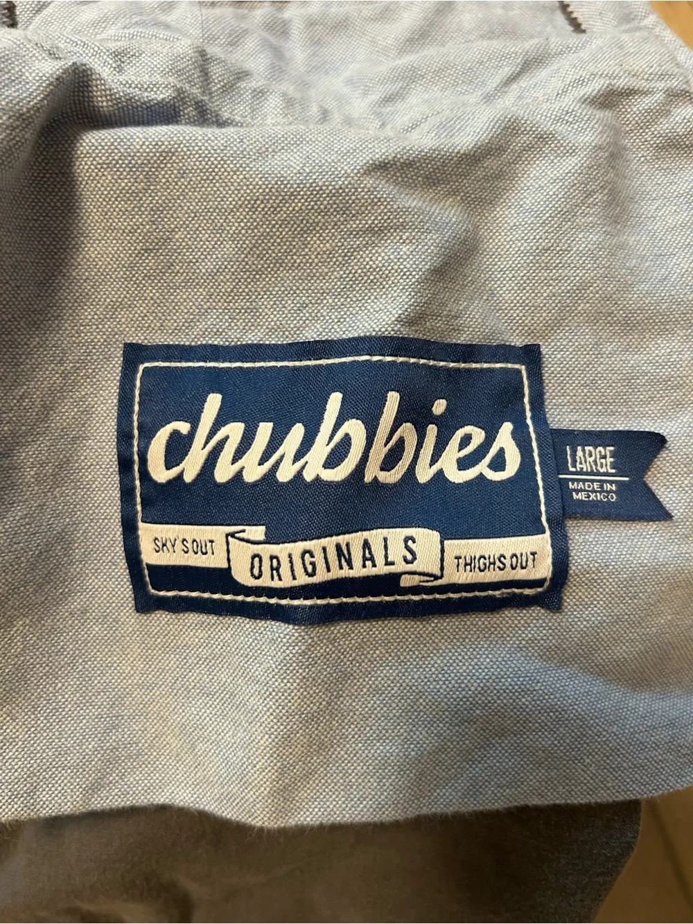 chubbies Men's gray Flat-Front Cotton Shorts